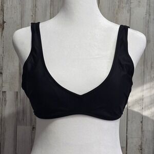 Aerie Black Plunge Bikini Swim Top Size Medium